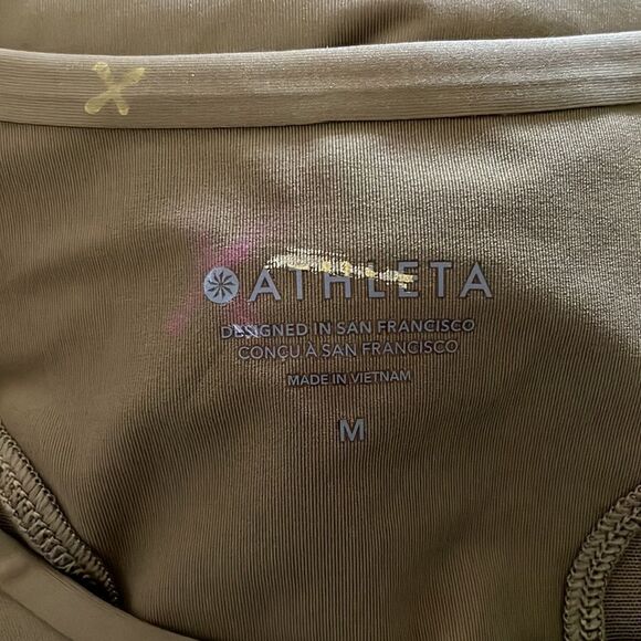 ATHLETA Pacer Mesh Top, Acacia Olive, Size Medium - Picture 7 of 9
